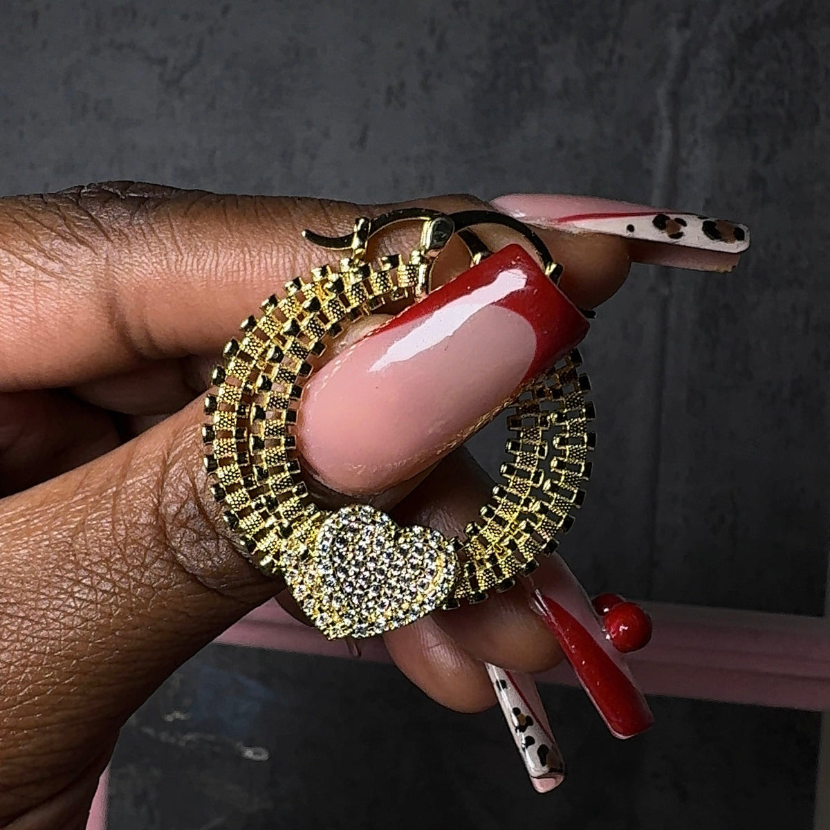 Heart of Lavish Rollie Hoops