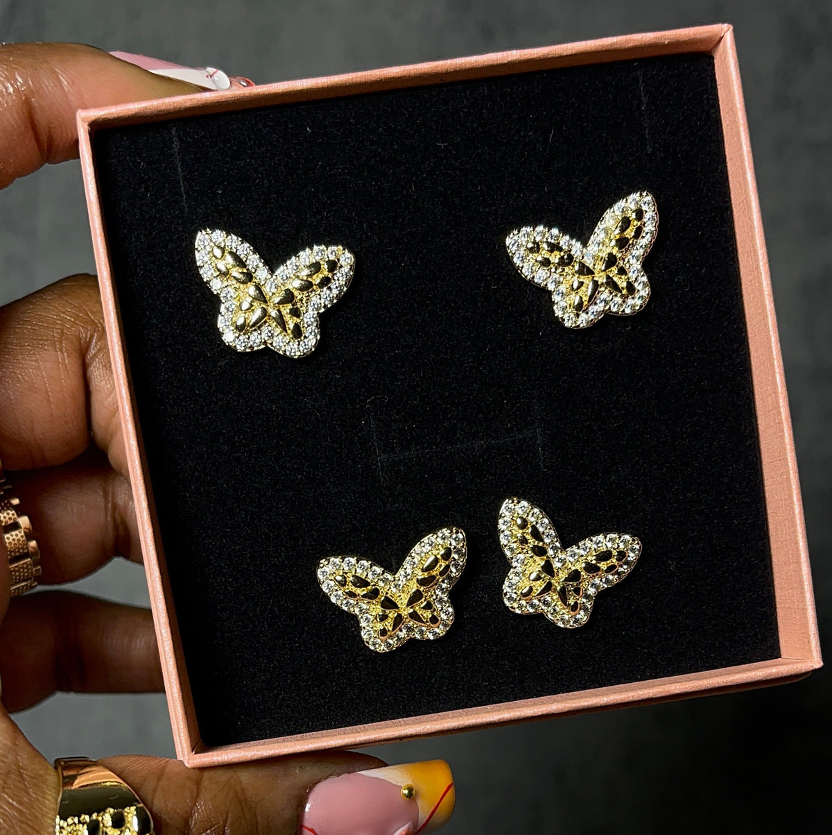 Nugget Butterfly studs